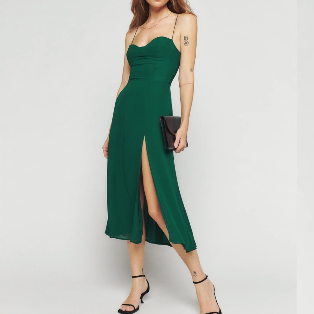 Reformation Juliette Dress - Emerald Green NWOT, size: 12